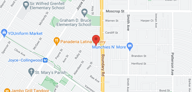 map of 3681 MONMOUTH AVENUE